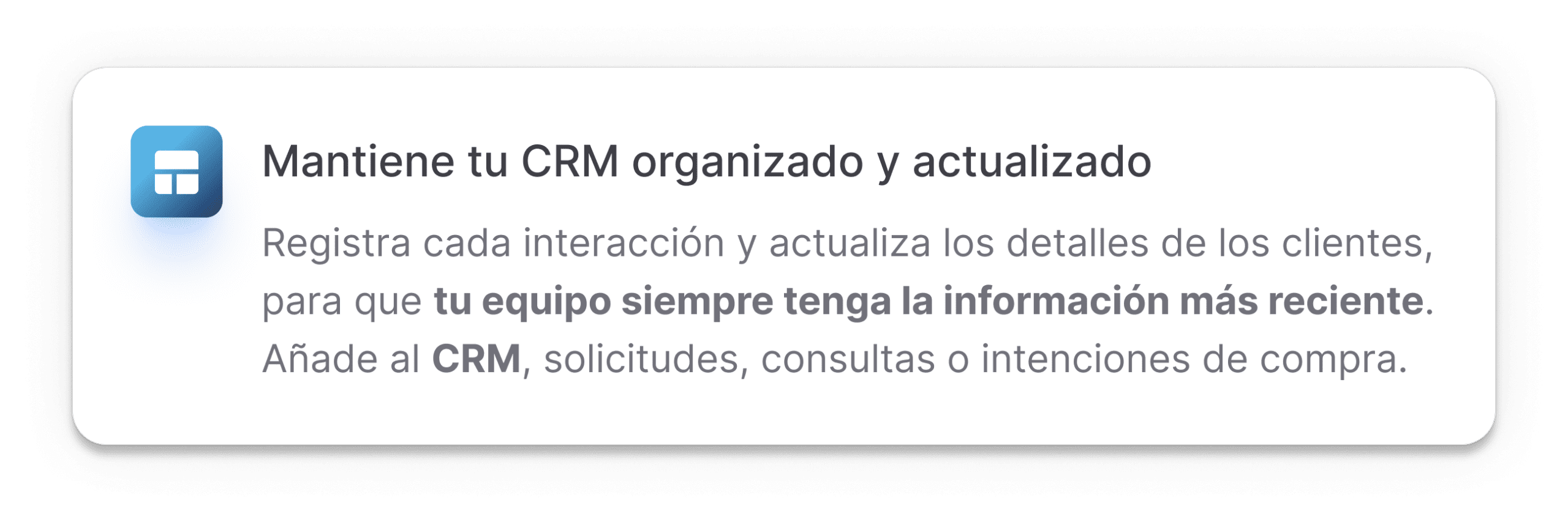 Asesor mantiene tu CRM