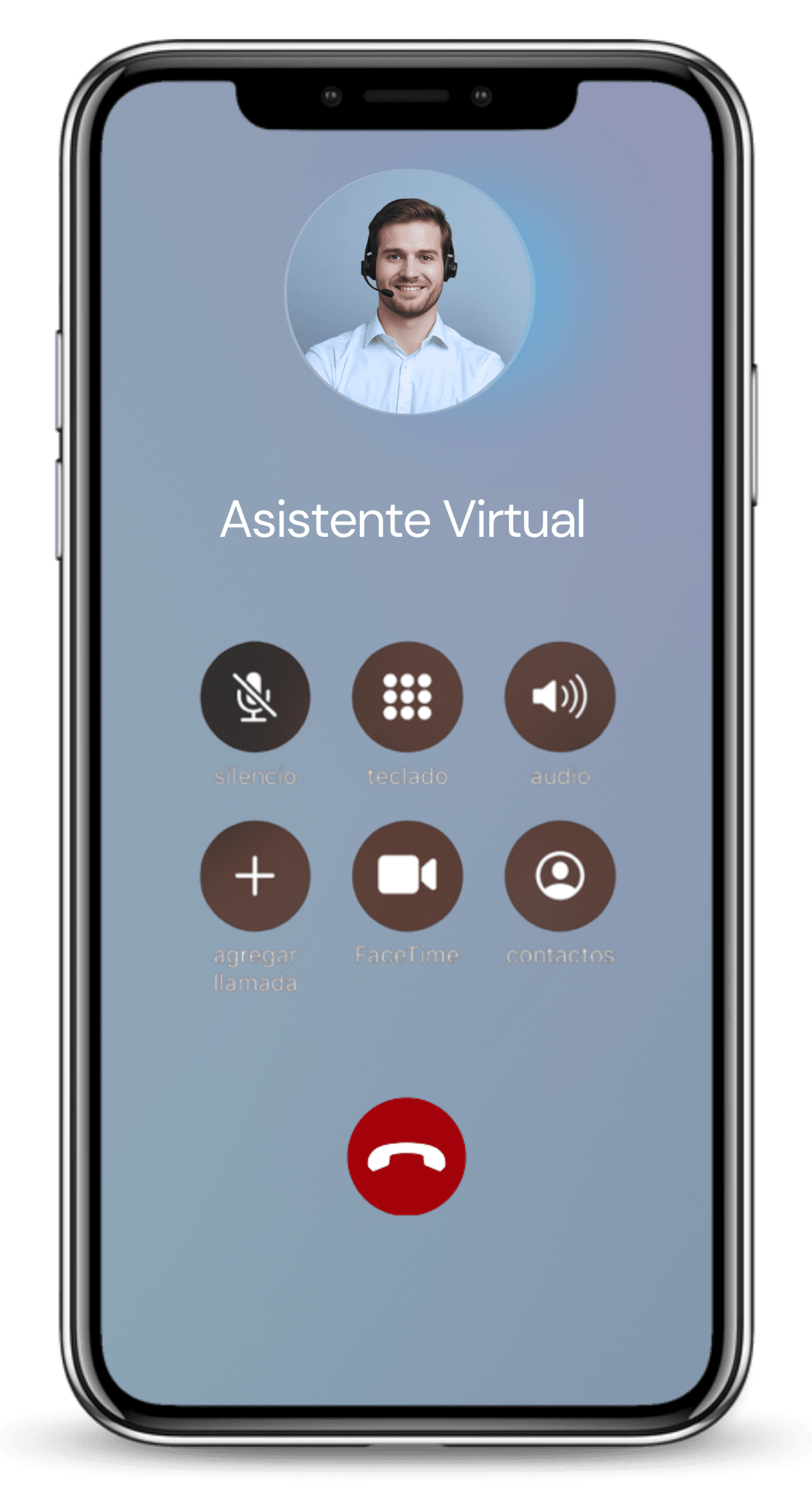 Asistente virtual imagen movil