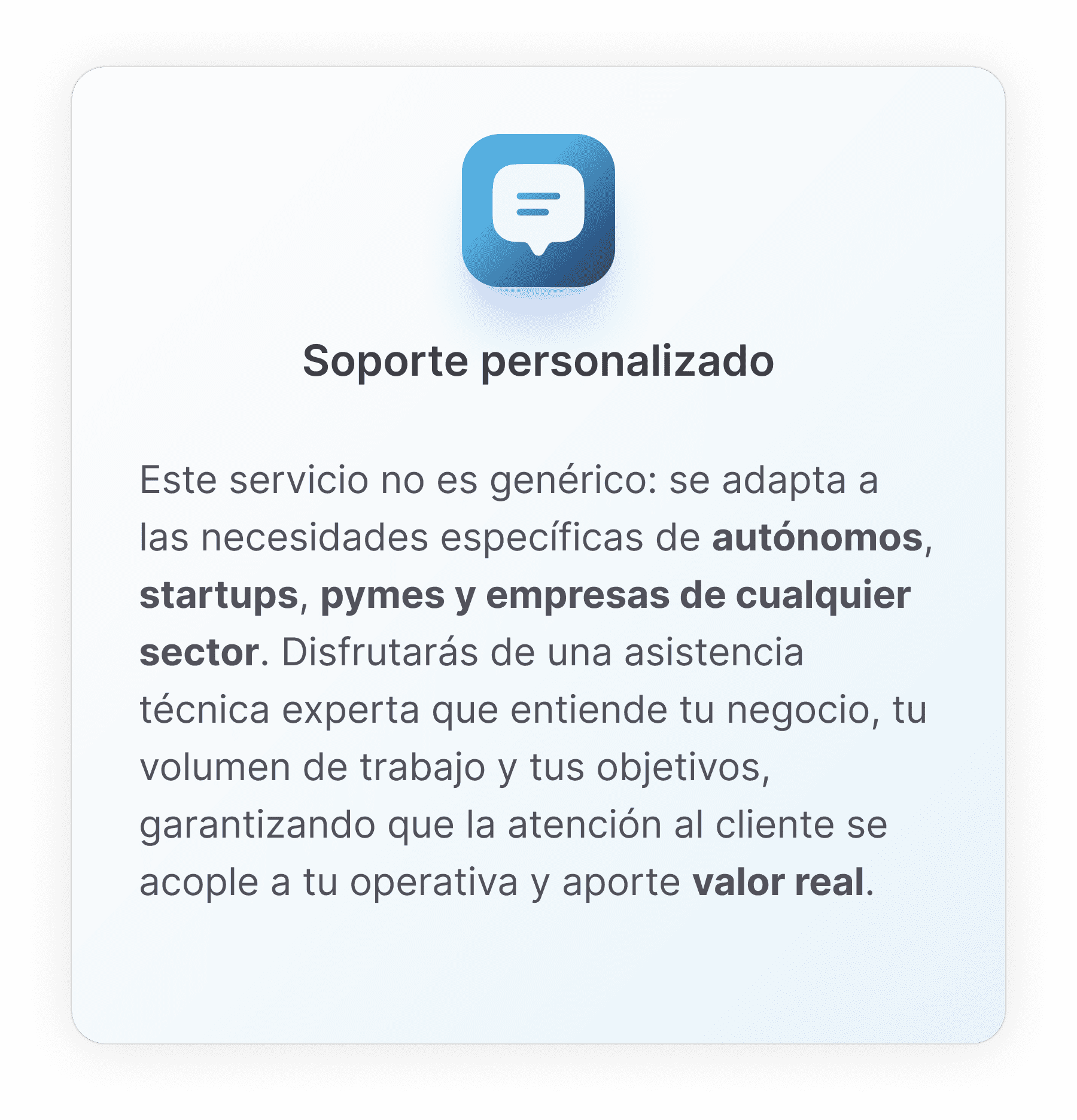 Atencion al cliente soporte personalizado