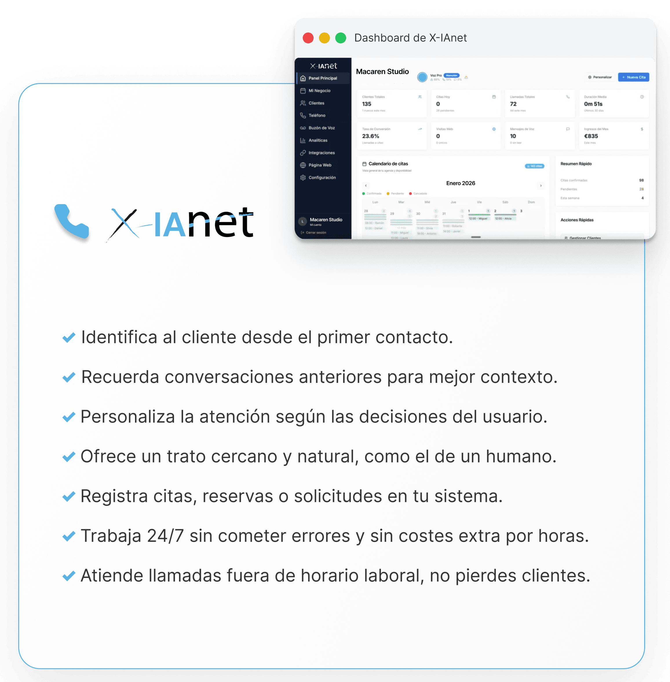 Dashboard de X-IAnet