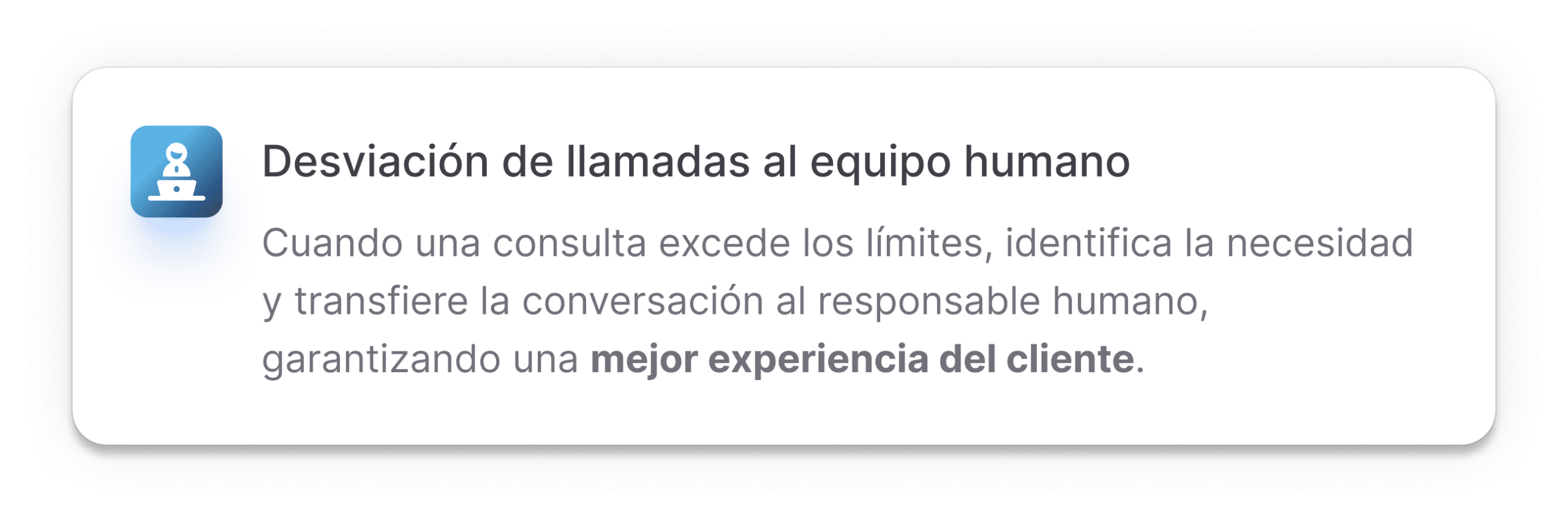 Desviación de llamadas al equipo humano