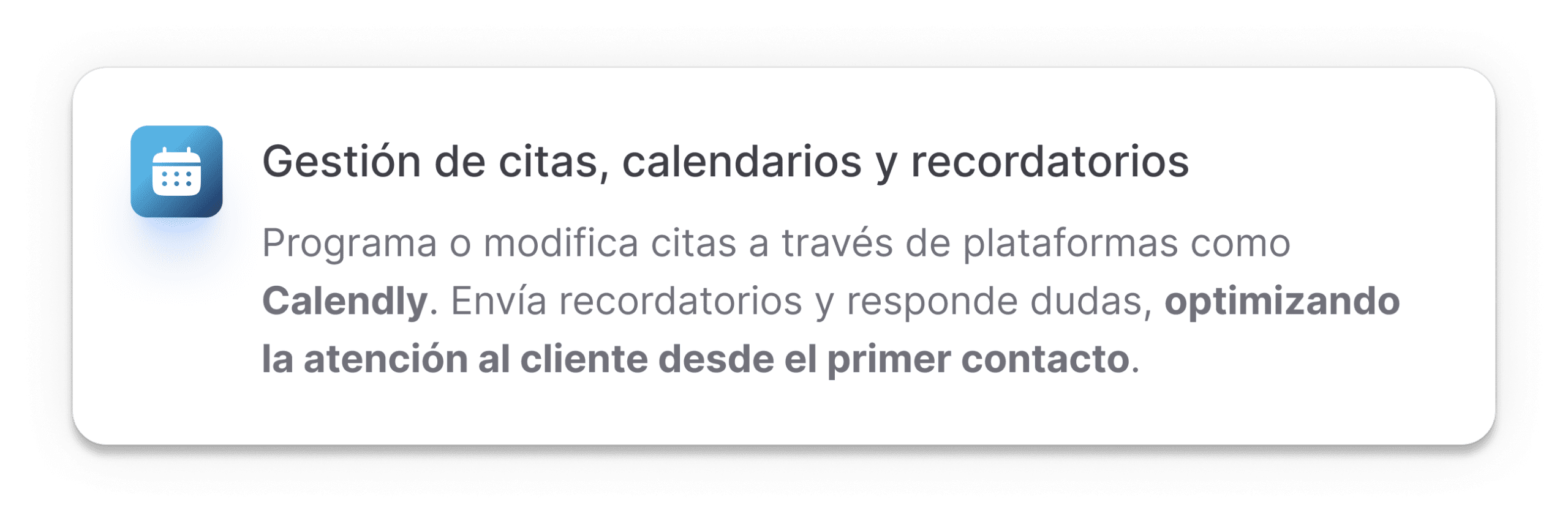 Gestión de citas, calendarios y recordatorios
