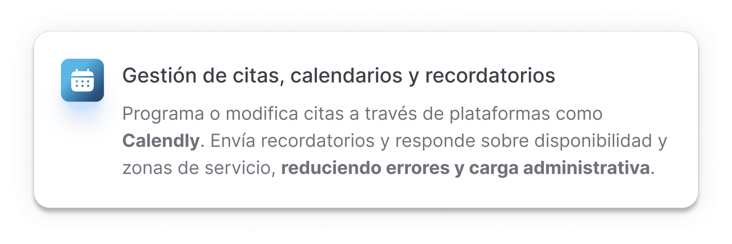 Gestión de citas, calendarios y recordatorios