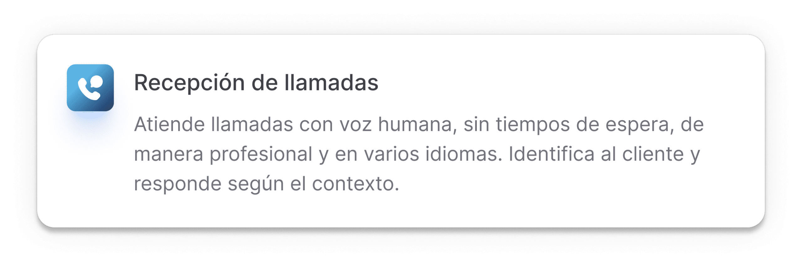 Recepción de llamadas