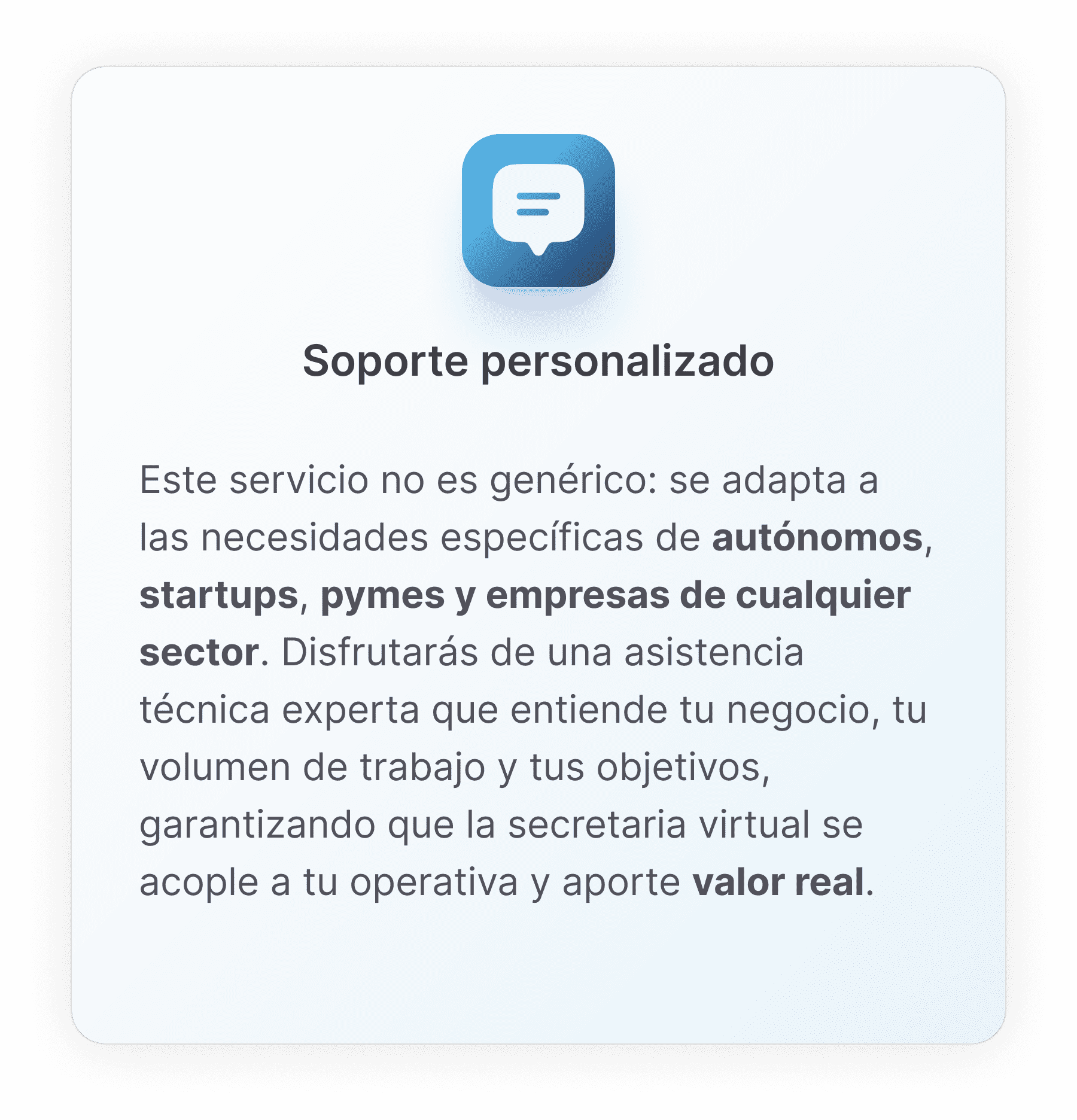 Soporte personalizado